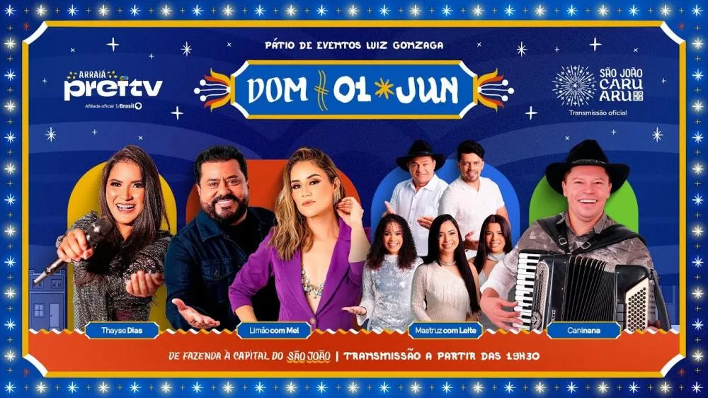 São João de Caruaru 2025: Programação Completa para Domingo, 1º de Junho