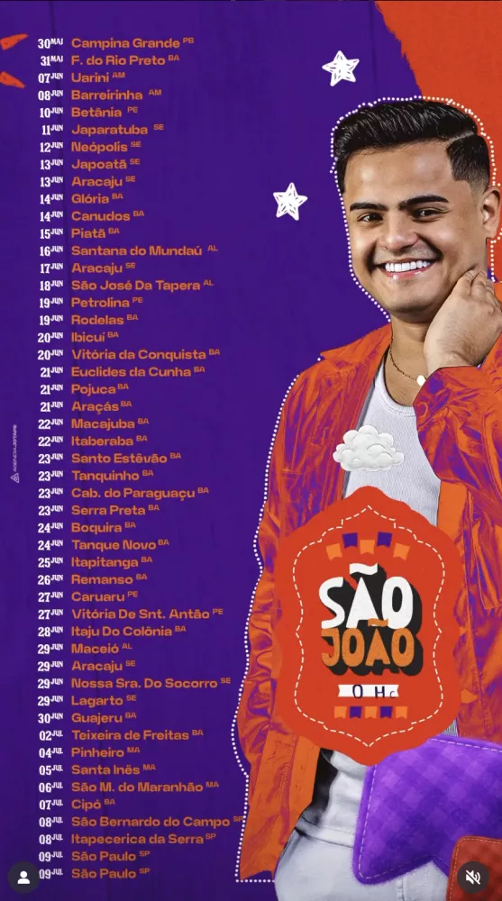 Agenda de Heitor Costa junho 2025: confira