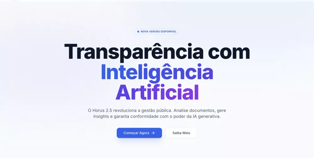 HÓRUS Transparência Pública: A IA mais avançada a serviço do cidadão desenvolvido pela Urban Byte