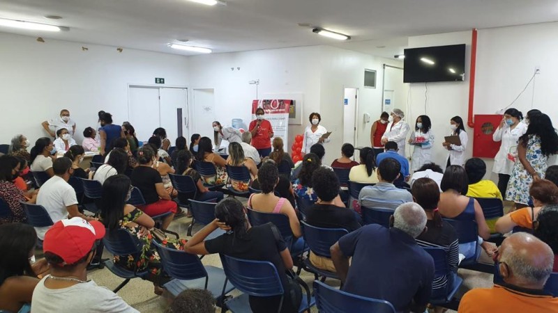 - Palestra foi dirigida a colaboradores e pacientes do hospital, como um alerta para a necessidade de realizar frequentemente a doação de sangue (Foto: Divulgação)
