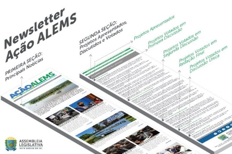Dividida em duas seções, a Ação ALEMS reúne os principais acontecimentos da semana, além de projetos apresentados e votados
