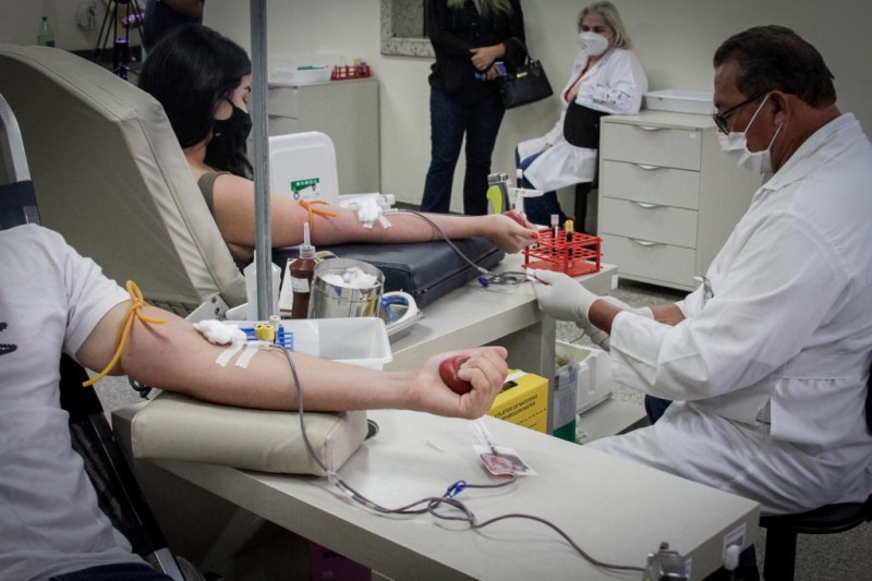Ação tem o objetivo de repor o estoque de sangue - Foto por: Secom-MT