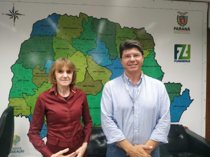Reunião da deputada Luciana Rafagnin (PT) com o diretor-presidente do Instituto Paranaense de Desenvolvimento Educacional – Fundepar, Marcelo Pimentel Bueno, ocorreu na na tarde desta terça-feira (4). / Créditos: Divulgação